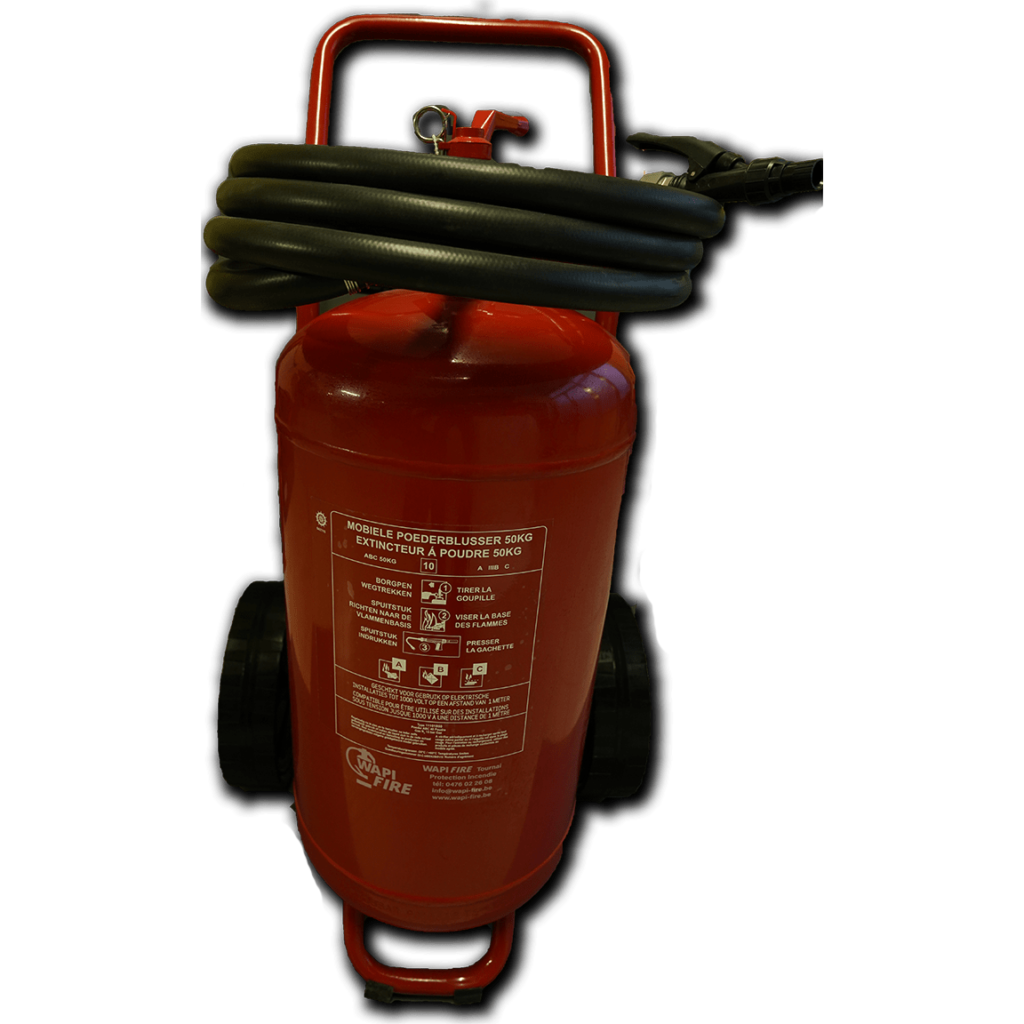 Extincteurs wapi sur roues de 50 litres à mousse ou 50 kg à poudre